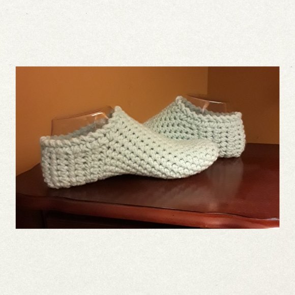 Hand Crafted Shoes Ladies Crochet Slippers Size 6 Slippers Handmade Gifts Fashion